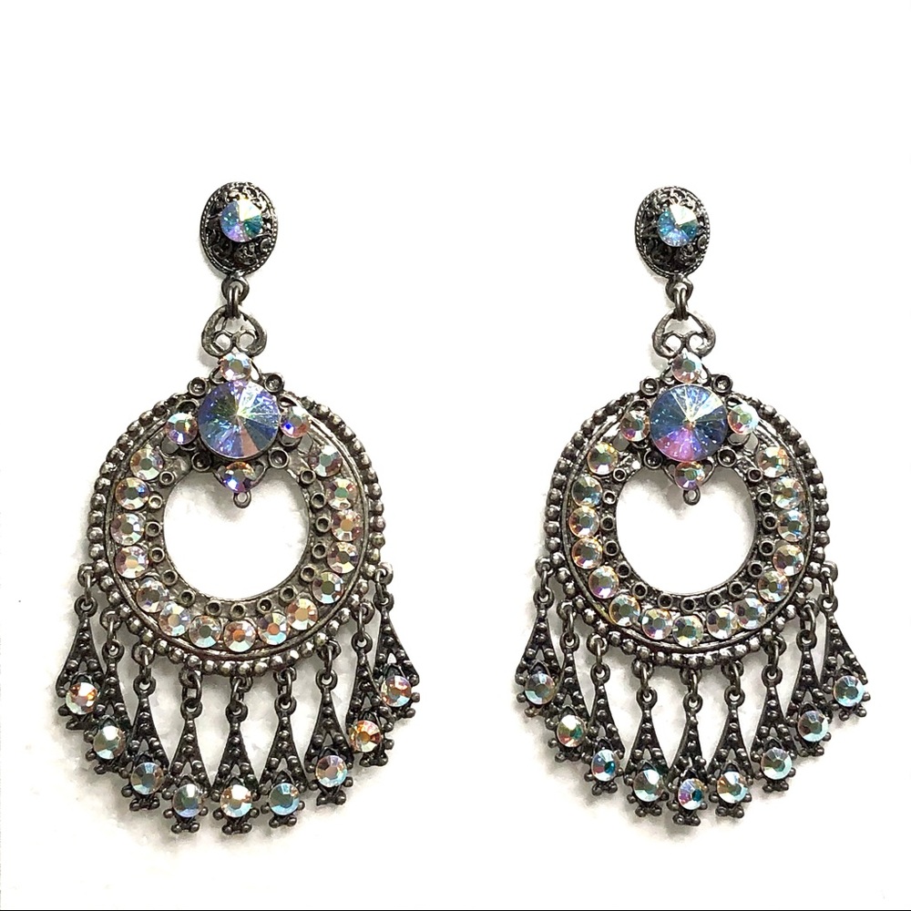 Chandelier rhinestone earrings
